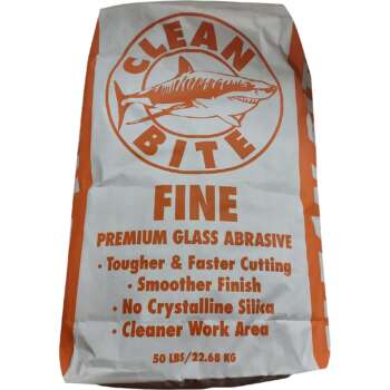 Clean Bite Premium Fine Grit Glass Abrasive Blast Media 48 Bags 50 Lbs Each