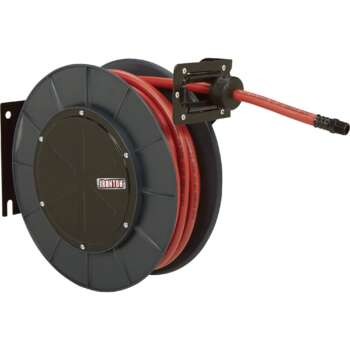 Ironton Auto-Rewind Air Hose Reel With 3/8in x 50ft Hybrid Polymer Hose Max 300 PSI