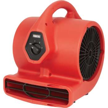 Ironton Mini Air Mover Carpet Floor Blower with Built In Outlet 1/8 HP