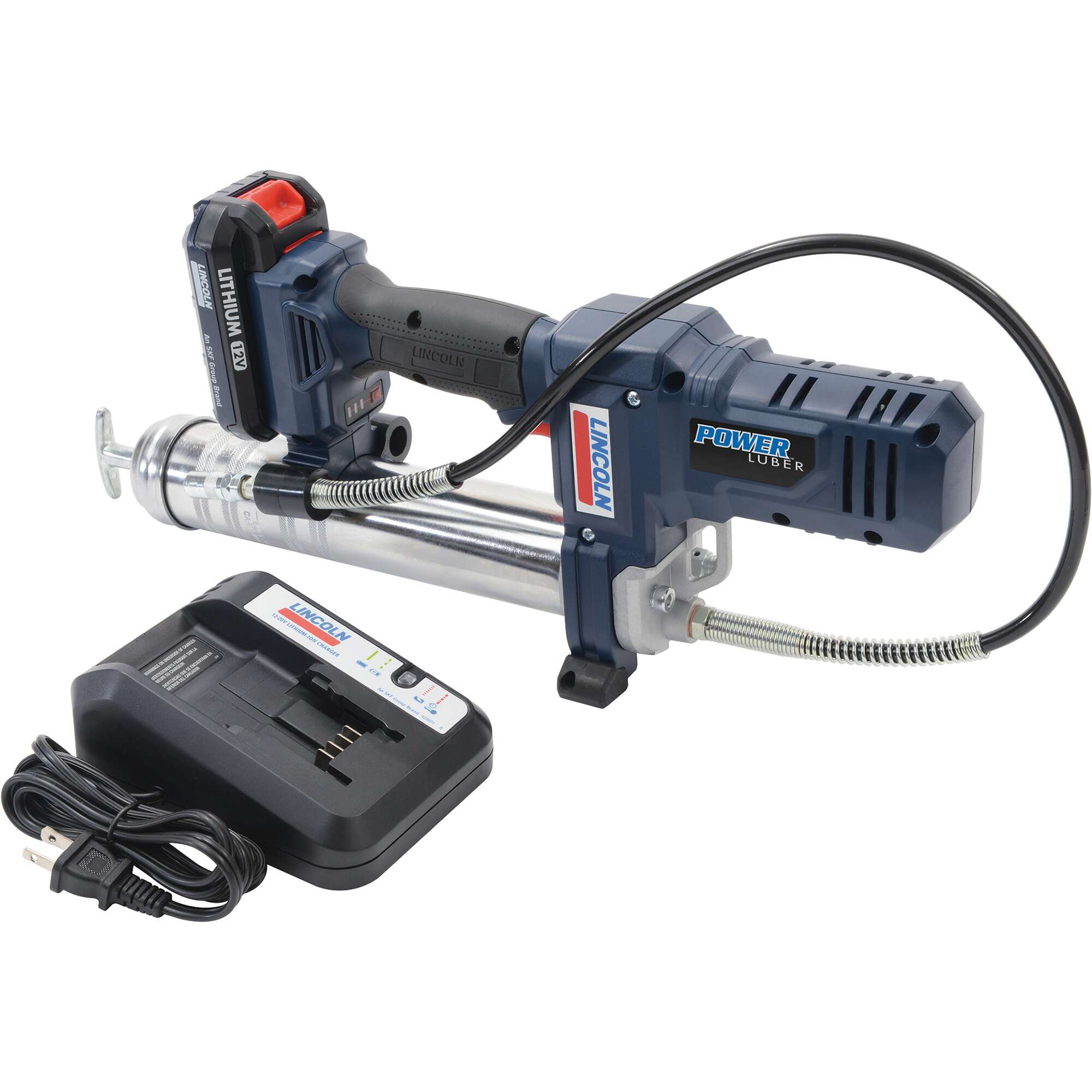 Lincoln Li Ion PowerLuber Grease Gun Kit with 1 Battery 12 Volt 8000 PSI