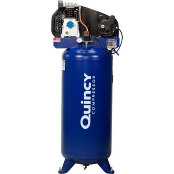 Quincy Single Stage Air Compressor 3.5 HP 230 Volt 60 Gallon Vertical Tank