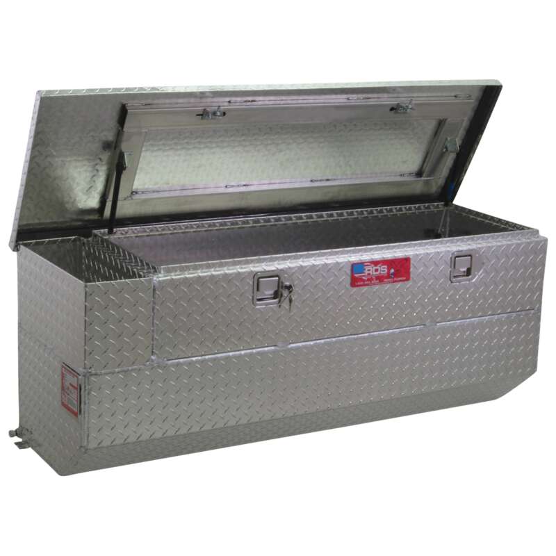 RDS Aluminum Auxiliary Fuel Tank Toolbox Combo 41 Gallon Rectangular Diamond Plate2