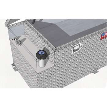 RDS Aluminum Auxiliary Fuel Tank Toolbox Combo 51 Gallon Capacity Rectangular Diamond Plate2