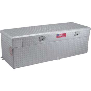 RDS Aluminum Auxiliary Fuel Tank Toolbox Combo 91Gallon Rectangular Diamond Plate