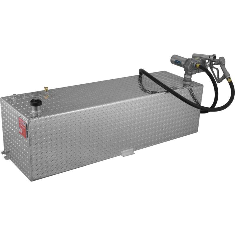 RDS Aluminum Transfer Fuel Tank 69 Gallon Rectangular Diamond Plate2