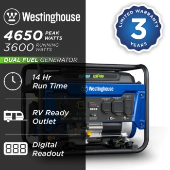 Westinghouse WGen3600DFv Dual Fuel Portable Generator1