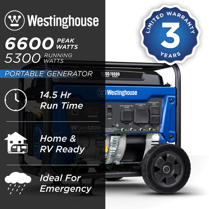 Westinghouse WGen5300v Portable Generator1