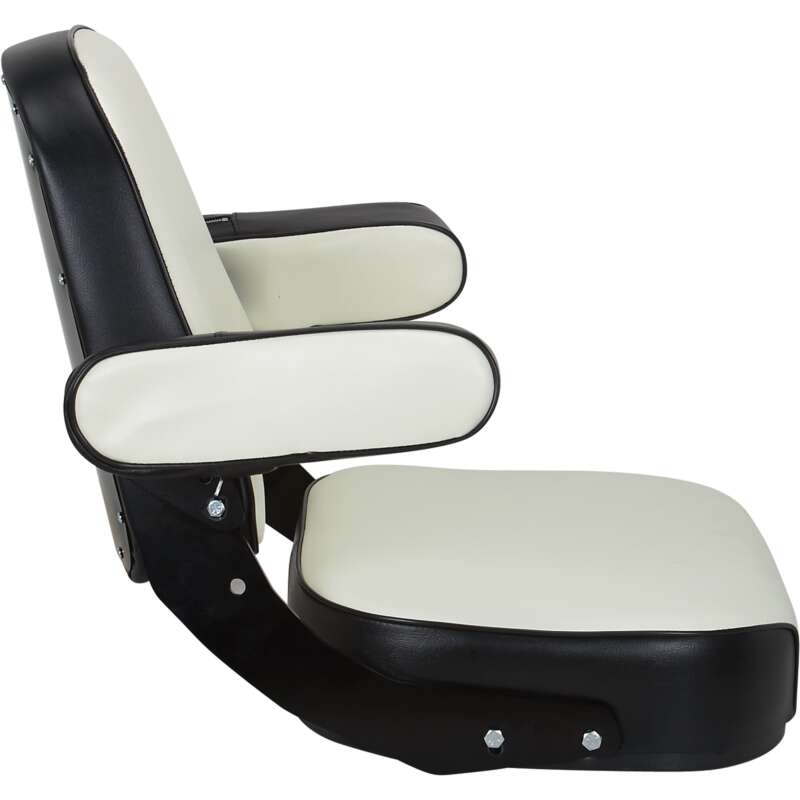 K & M Mfg Super Deluxe Seat Assembly for IH 06 66 Series Tractors Black and White