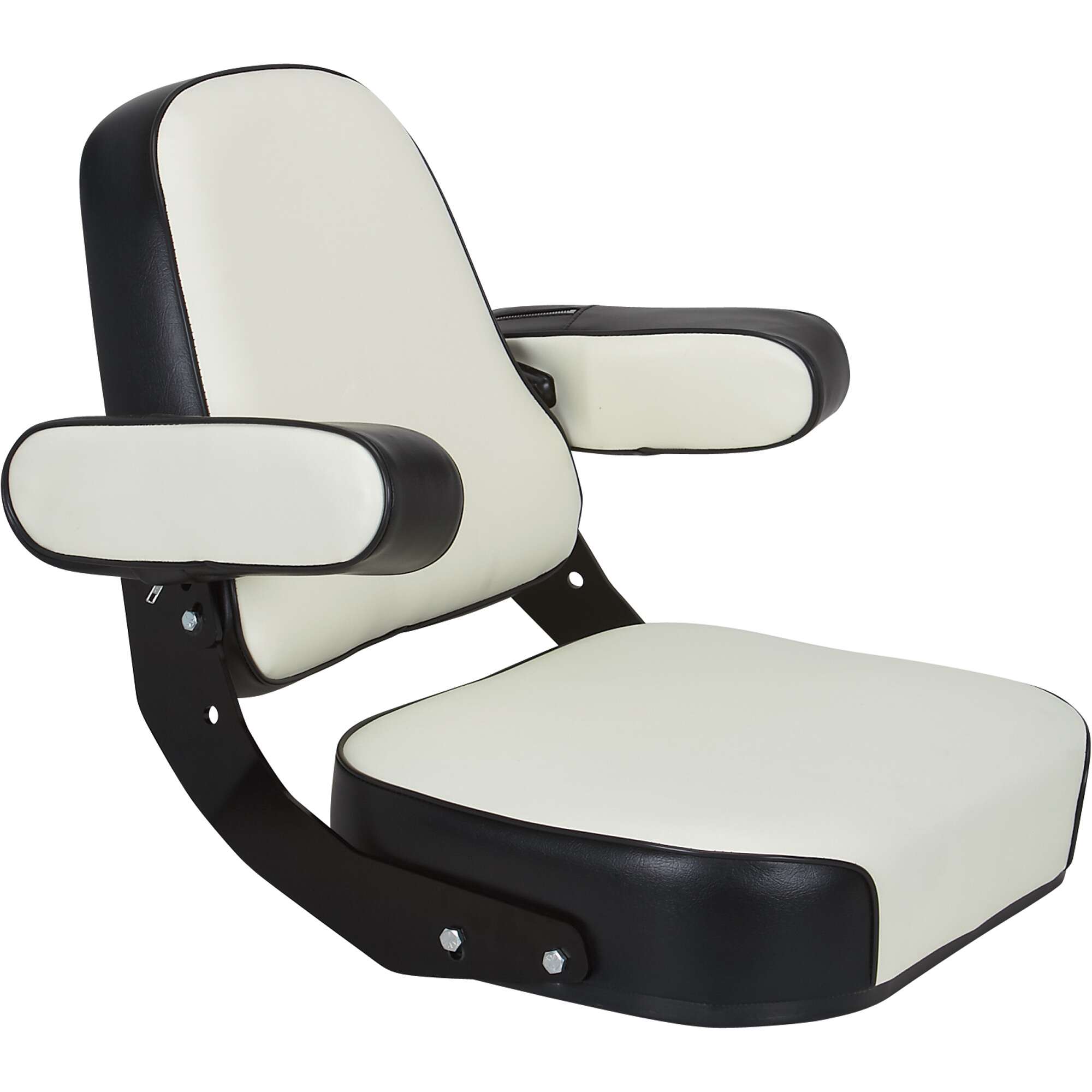 K & M Mfg Super Deluxe Seat Assembly for IH 06 66 Series Tractors Black and White