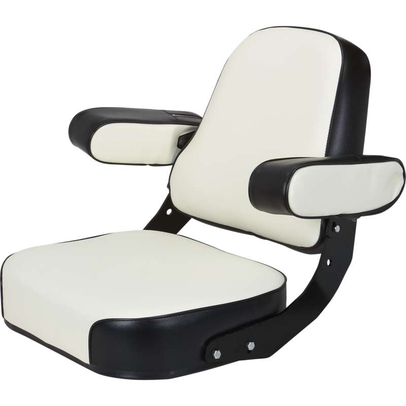 K & M Mfg Super Deluxe Seat Assembly for IH 06 66 Series Tractors Black and White