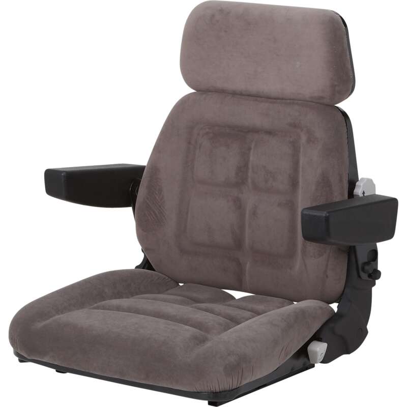 Pilot Brand Fabric Seat Top Replacement for Grammer MSG95 Suspension Tractor Seat Gray