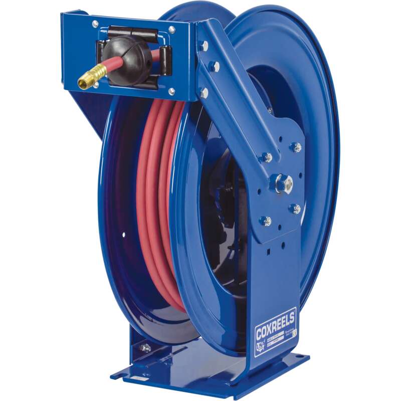 Coxreels Truck Series Maximum Duty Air Hose Reel With 1/2in x 75ft PVC Hose Max 300 PSI