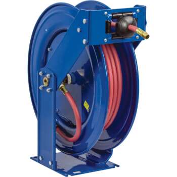 Coxreels Truck Series Maximum Duty Air Hose Reel With 1/2in x 50ft PVC Hose Max 300 PSI