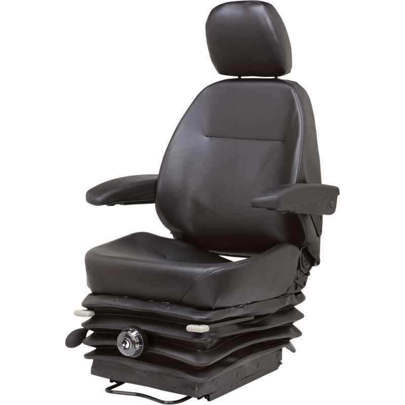 KAB 515 Vinyl Heavy Duty Mechanical Suspension Seat Black