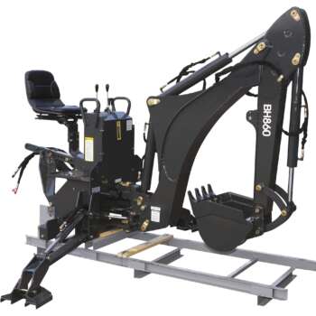NorTrac 3Pt Hitch Mounted Backhoe Assembly 24in Bucket Category I or Category II 45 to 65 HP