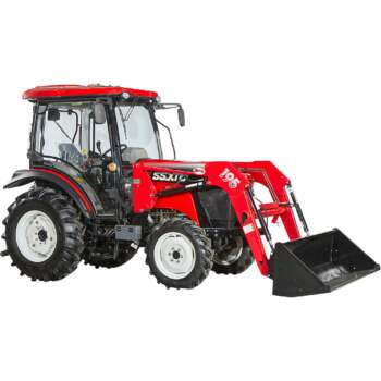 DEMO wHours NorTrac 55XTC Tractor with Cab Front End Loader and Ag Tires 57 HP 4 Wheel Drive
