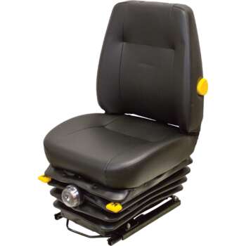 K & M Uni Pro 411 Highback Mechanical Suspension Tractor Seat Black Vinyl