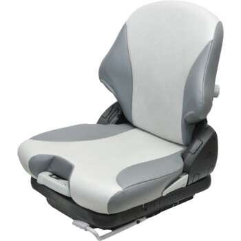 K & M Low Profile Mechanical Suspension Tractor Seat 2Tone Gray