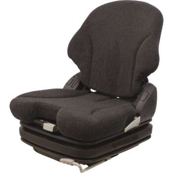 Grammer MSG75 531 Low Profile Air Suspension Seat with 12 Volt Compressor 375 Lb Capacity Black Fabric