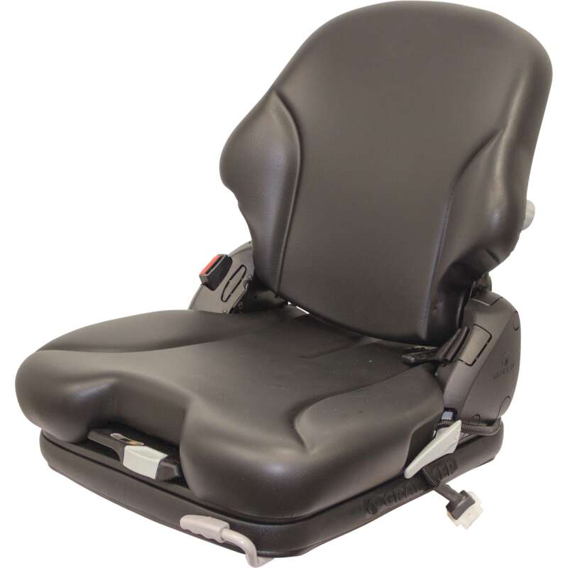K&M Uni Pro KM 136 Low Profile Air Suspension Seat with 12 Volt Compressor 375 Lb Capacity Vinyl