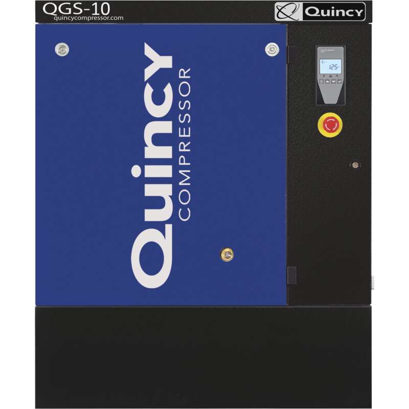 Quincy Quincy QGS 10 Rotary Screw Compressor 38.8 CFM at 125 PSI 208 230 460 Volt 3Phase Floor Mount No Dryer10 Rotary Screw Compressor 38.8 CFM at 125 PSI 208 230 460 Volt 3Phase Floor Mount No Dryer