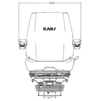 K&M Uni Pro Construction Mechanical Suspension Seat Vinyl Cover Black