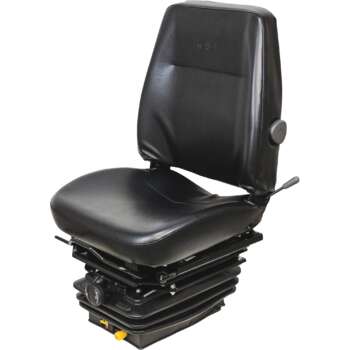 K&M Uni Pro Construction Mechanical Suspension Seat Vinyl Cover Black