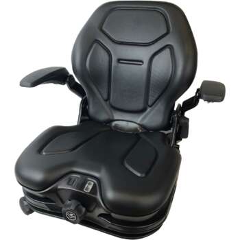 Milsco High Back Suspension Seat with Arm Rests Black