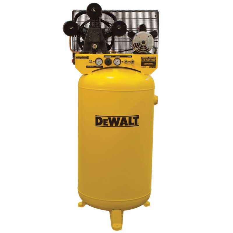 DeWALT Electric Air Compressor 4.7 HP 240 Volt 1 Phase 80 Gallon Vertical Hi Flo Single Stage Cast Iron