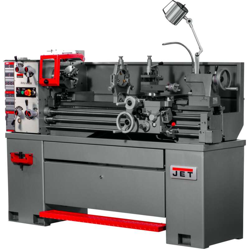 JET 14in x 40in Electronic Variable Speed Lathe with Acu Rite 203 DRO 3 HP 230 460V