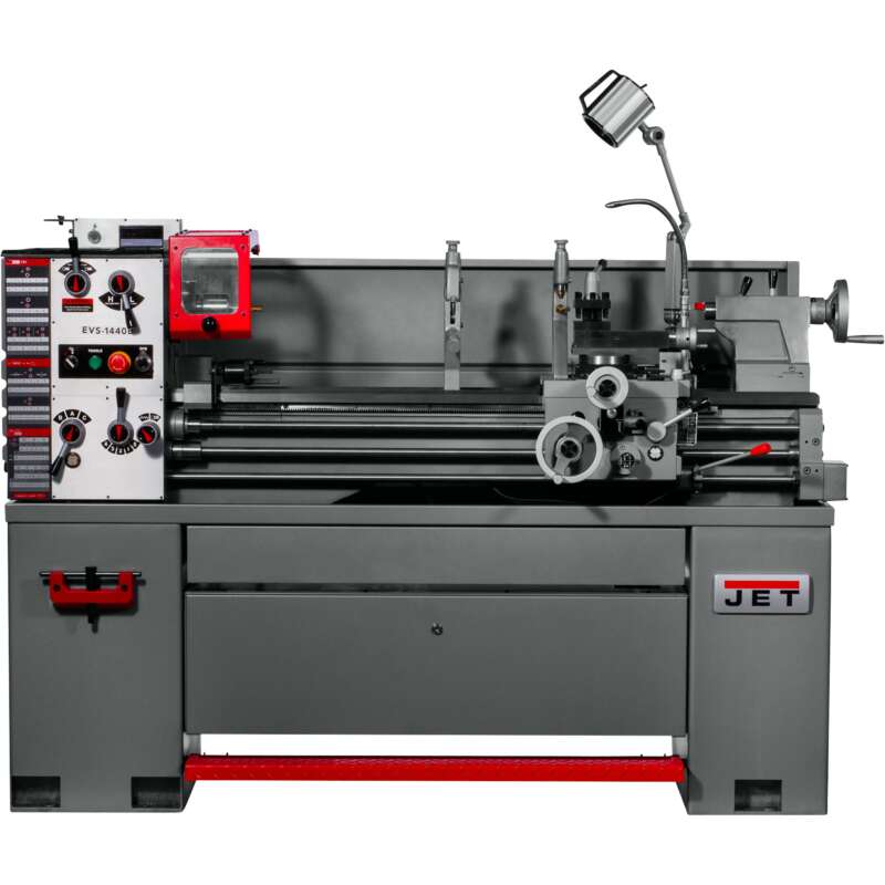 JET 14in x 40in Electronic Variable Speed Lathe with Acu Rite 203 DRO 3 HP 230 460V1