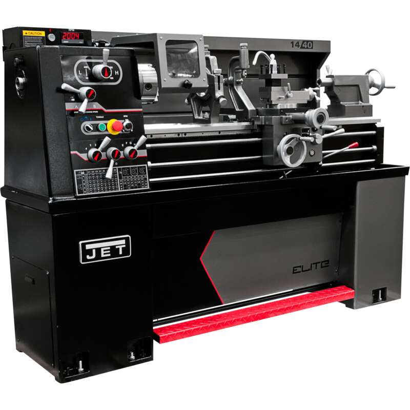 JET Elite Metal Lathe with ACU-RITE 303 DRO Taper Attachment and Collet Closer 14in x 40in