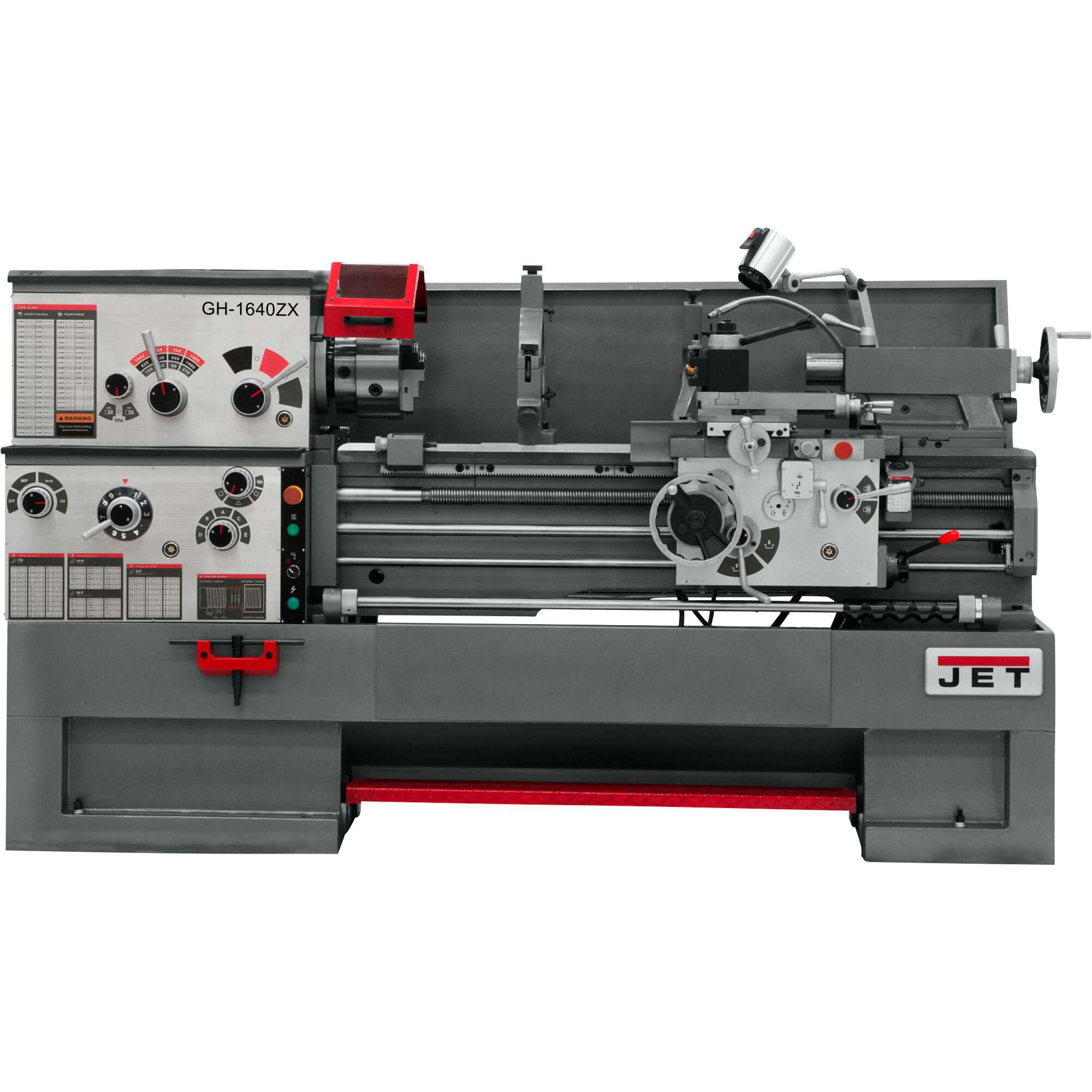 JET ZX-Series Large Spindle Bore Lathe with Acu Rite 200S DRO 16in x 40in