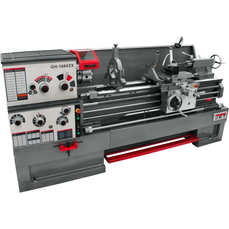 JET ZX Series Large Spindle Bore Lathe with Acu Rite 203 DRO 16in x 60in