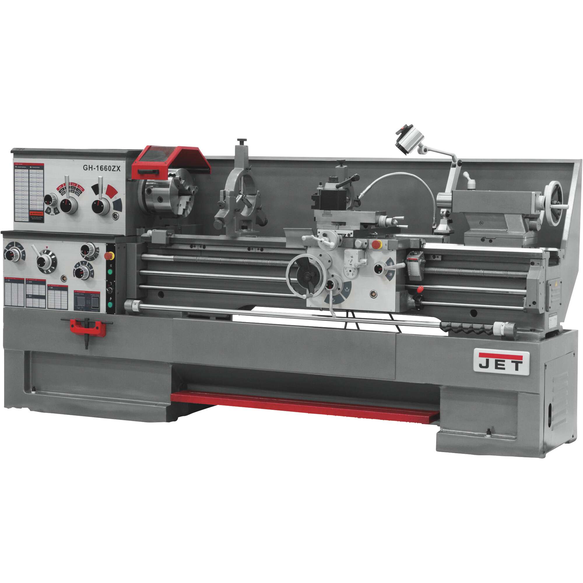 JET ZX Series Large Spindle Bore Lathe with Acu Rite 203 DRO 18in x 60in