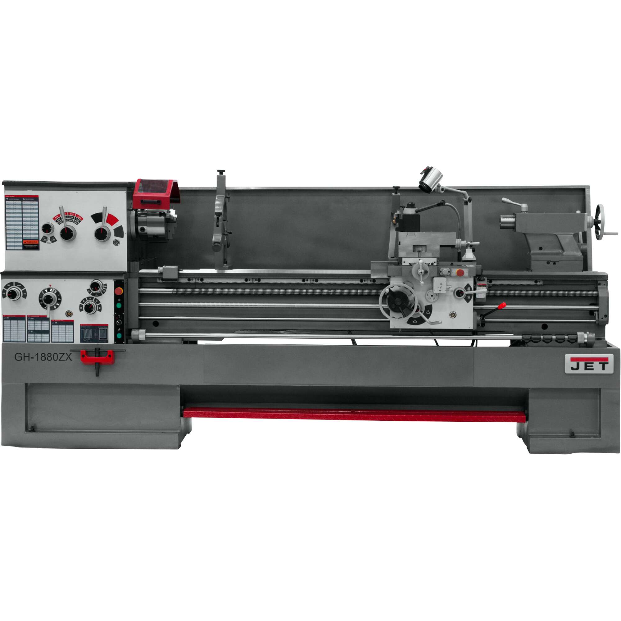 JET ZX Series Large Spindle Bore Lathe with Acu Rite 203 DRO 18in x 80in