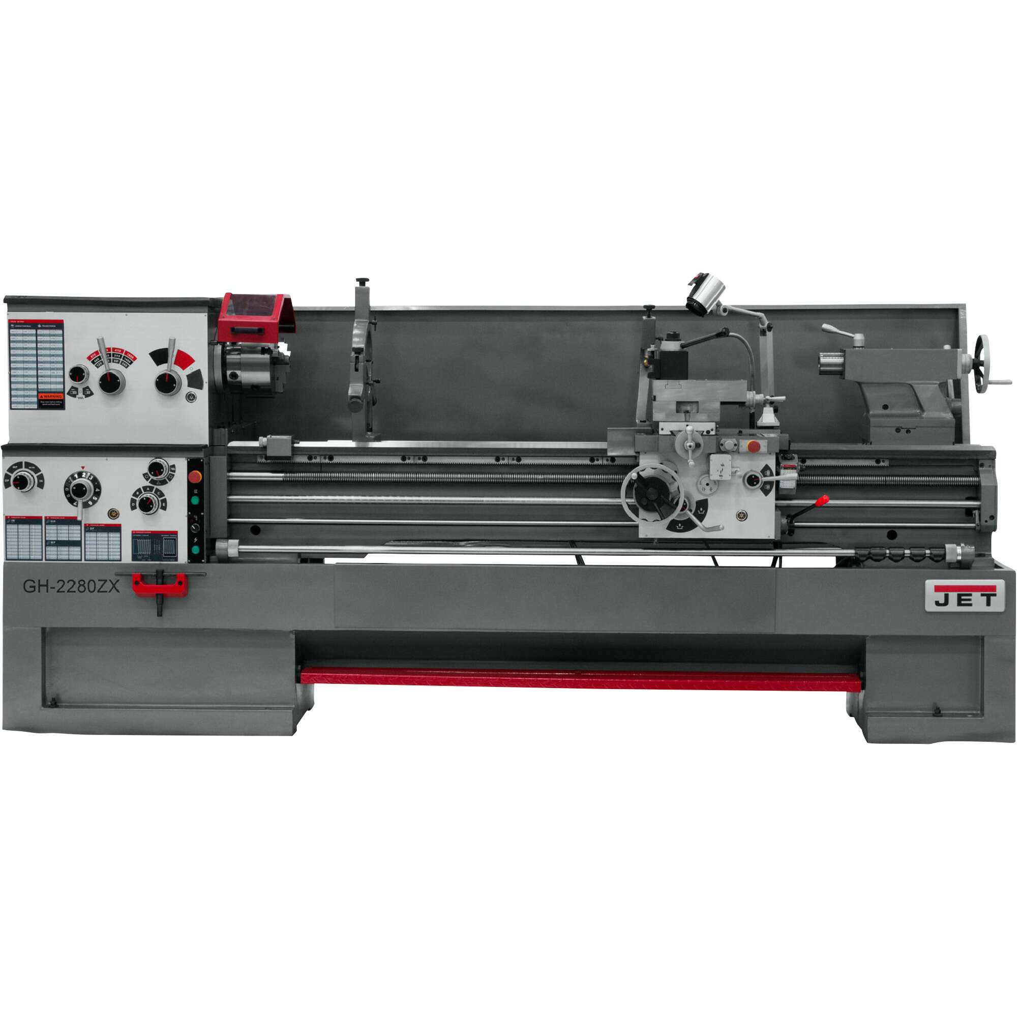 JET ZX Series Large Spindle Bore Lathe with Acu Rite 203 DRO 22in x 80in