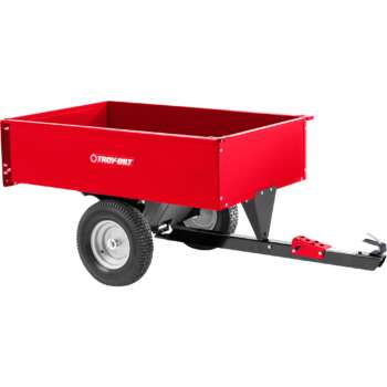 Troy Bilt Steel Swivel Dump Cart 1000Lb Capacity 12 Cu Ft