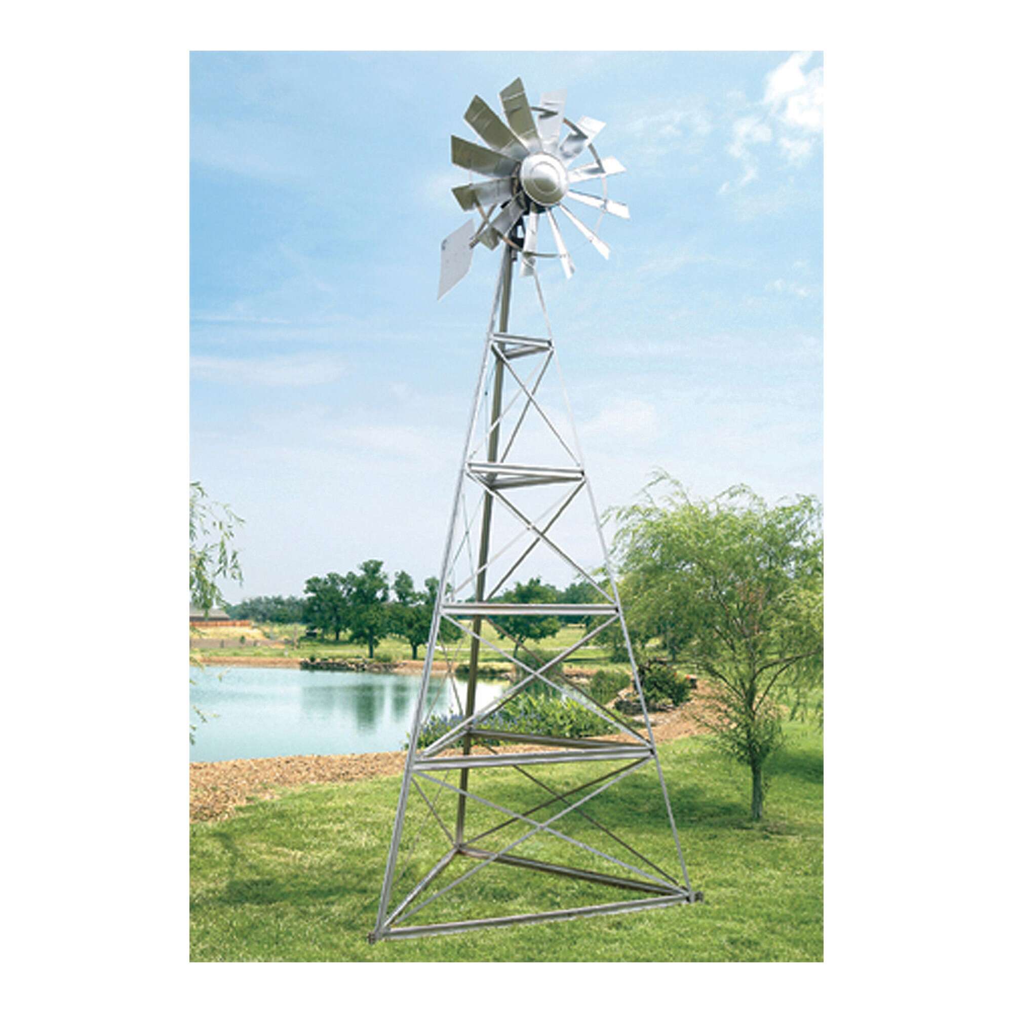 Outdoor Water Solutions Windmill Aerator 12Ft Galvanized