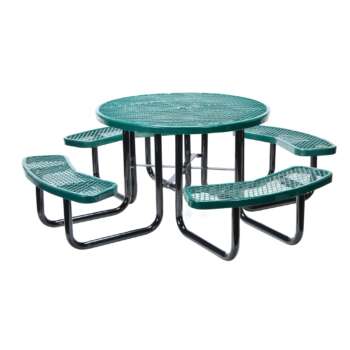 Vestil Round Picnic Table Table Shape Round Primary Color Green Height 29 in