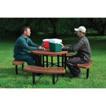 Vestil Round Picnic Table Table Shape Round Primary Color Brown Height 29 in