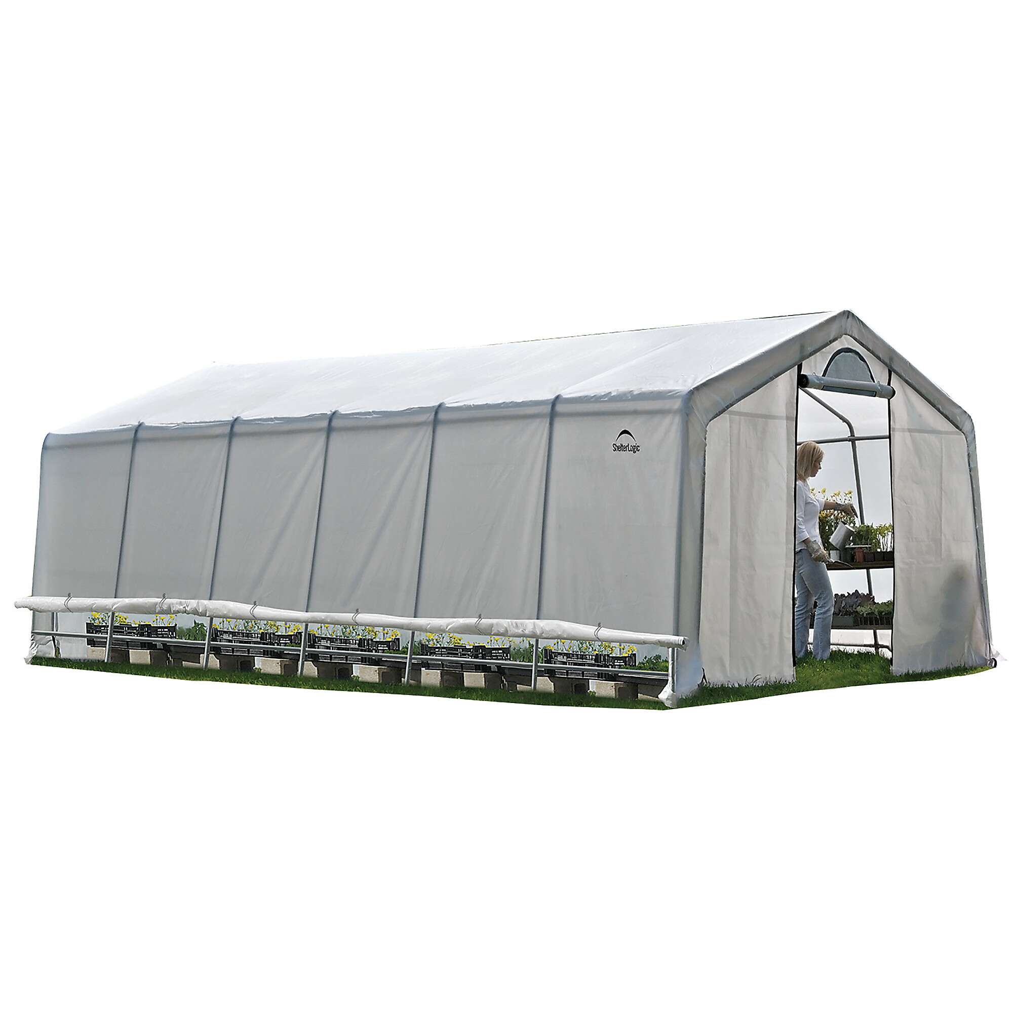 ShelterLogic GrowIT GrowIT Heavy Duty 12 x 20ft Greenhouse Length 37.8 in Width 9.1 in Center Height 100.38 in