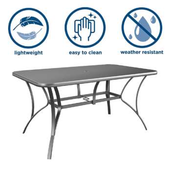 Cosco 7 Piece Paloma Steel Patio Dining Set Charcoal Pieces qty 7 Primary Color Gray Seating Capacity 6