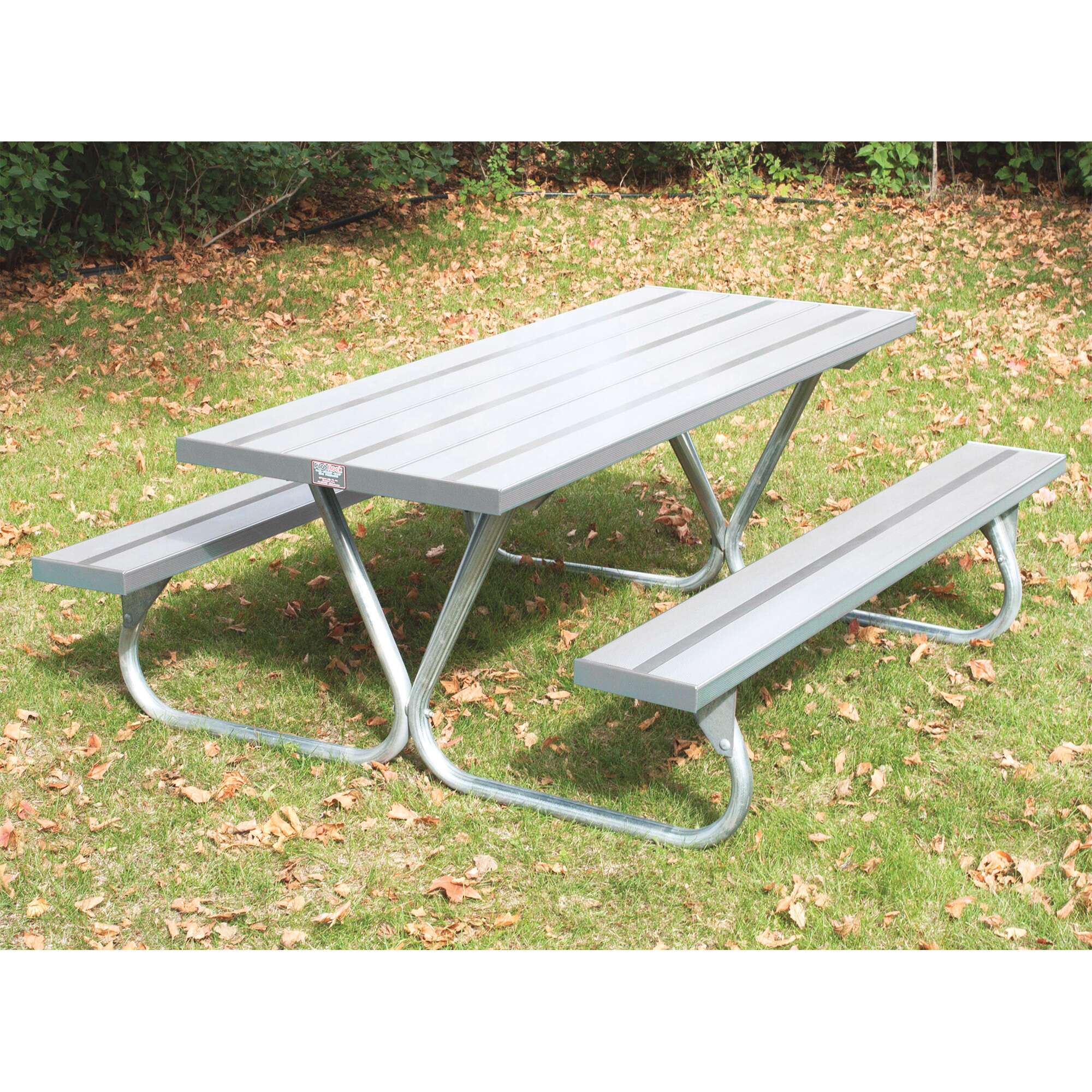 Pilot Rock BTUG Series 8ft Picnic Table with Aluminum Top 96in L x 58inW x 29in H
