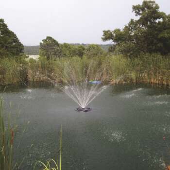 Outdoor Water Solutions Floating Pond Fountain 1 HP 4 Nozzles