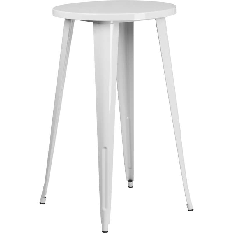 Flash Furniture 5Pc Metal Bar Table Set 24in x 41in H Round Table with 4 Bistro Style Barstools