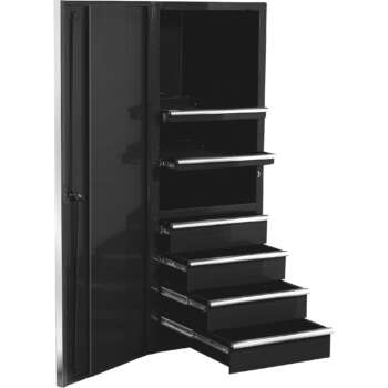 Extreme Tools EX Professional Series 24in 4 Drawer and 3 Shelf Side Cabinet 24inW x 30 875inD x 63 375inH