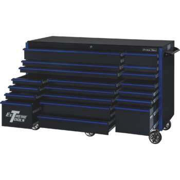 Extreme Tools RX Series 72inL x 30inW 19 Drawer Tool Roller Cabinet 72inW x 30inD x 47inH