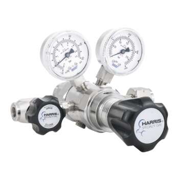 Harris Hydrogen and Flammable Specialty Gas Lab Regulator CGA 350 Two Stage 316 Stainless Steel 050 PSI