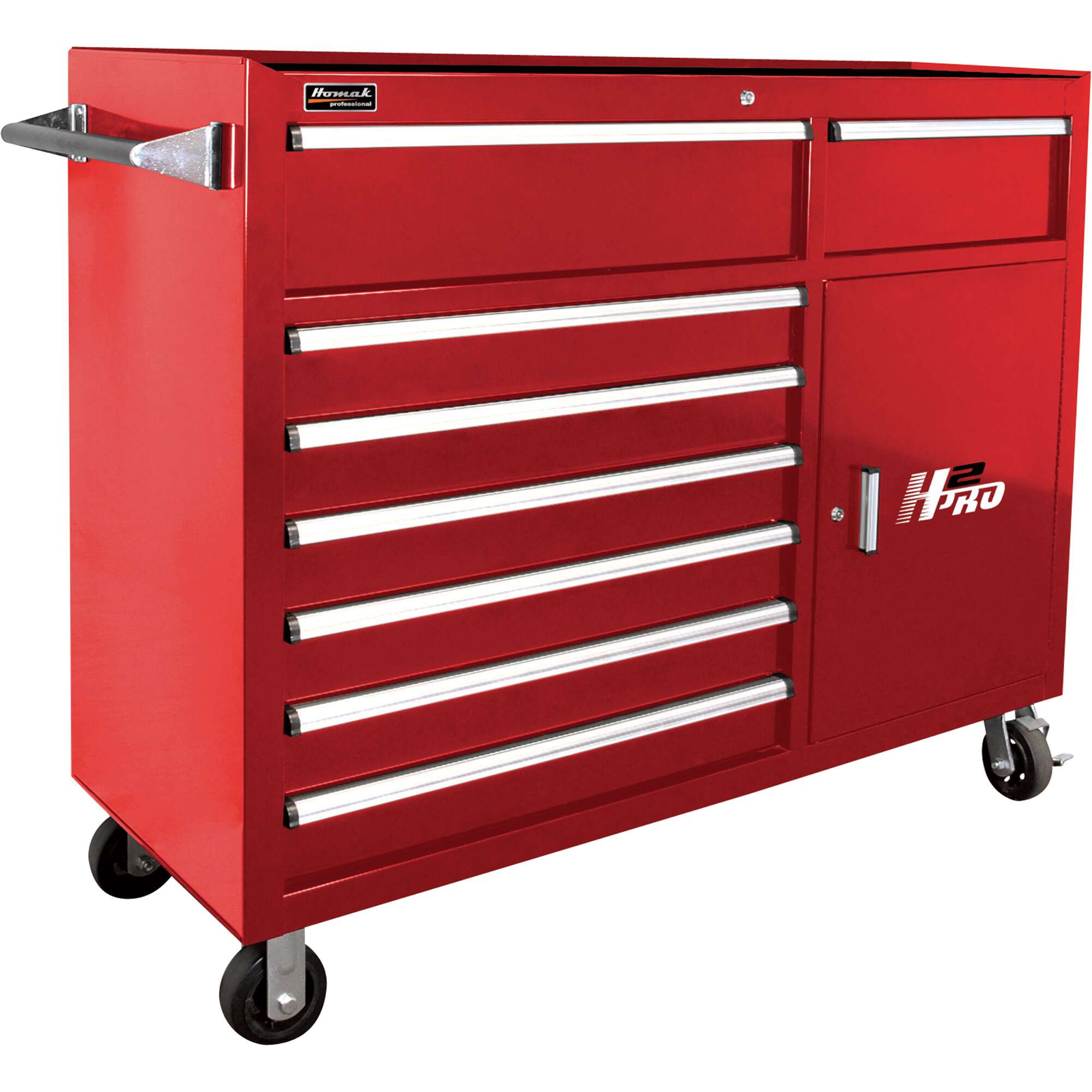 Homak H2PRO 56in 8 Drawer Roller Tool Cabinet With 2 Compartment Drawers 56 1 4inW x 22 7 8inD x 45 34inH